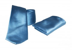    NM Satin Krawatte Set - Blau Sets